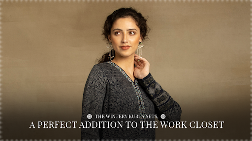 The wintery Kurta Sets, a perfect addition to the work closet!